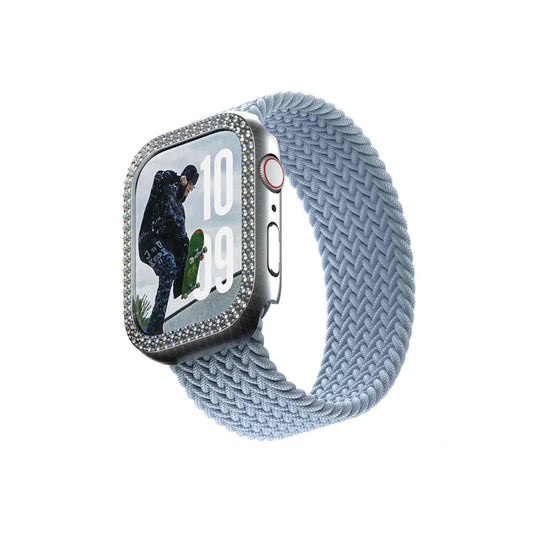 سيف. باي بانزر جلاس® بلينغ بامبر فضي ساعة آبل سلسلة 10 | 46 ملم