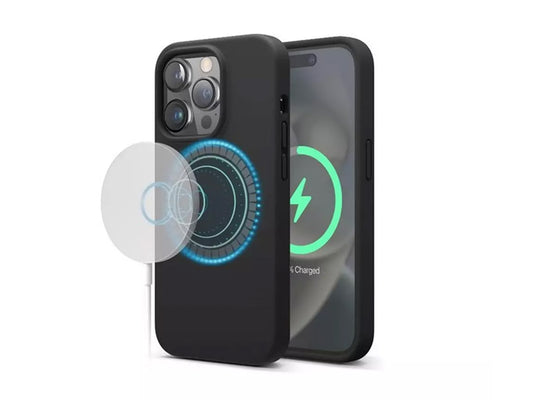 Elago iPhone 15 Pro Magnetic Silicone Case - Black