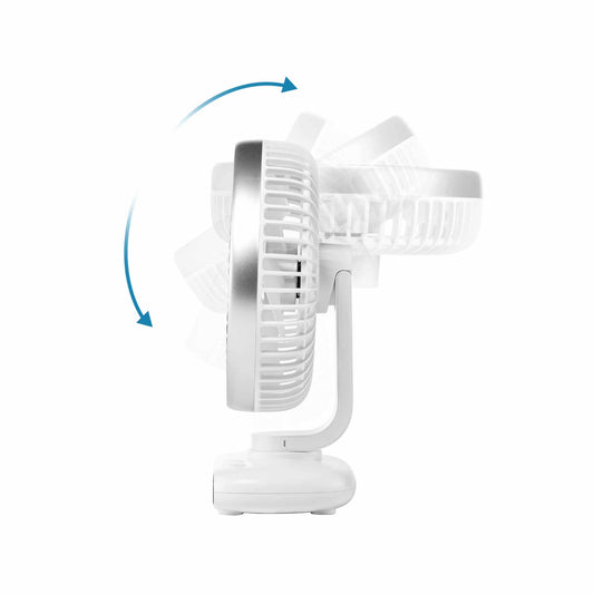 SIA Desktop Fan Rechargable 3600mAh Oscillating - White