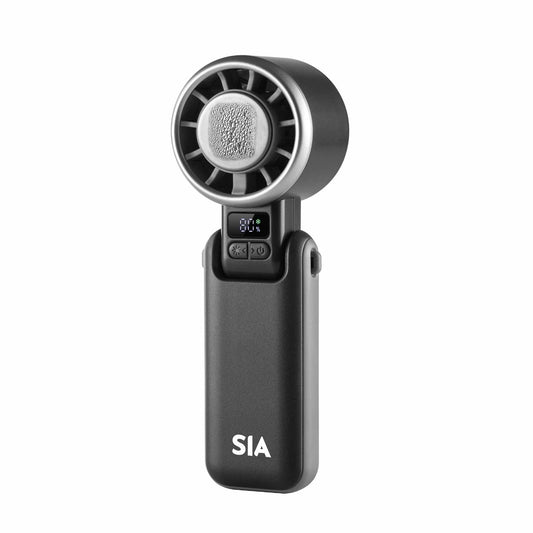 SIA Handheld High Speed Cold Cooling Ice Compress Rechargable Fan 3600mAh - Black
