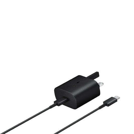 Samsung 25W Travel Adapter with USB-C to USB-C Cable- Black