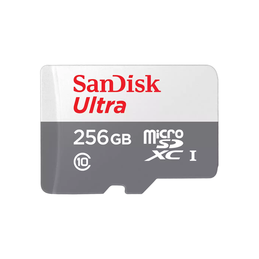 SanDisk Ultra microSDXC 256GB 100MB/s Class 10 UHS-I - White / Gray
