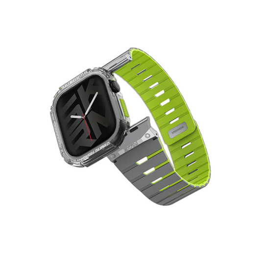 Skinarma Gemini Magnetic Strap + Atom Case Bundle For Apple Watch 46mm - Lime Green