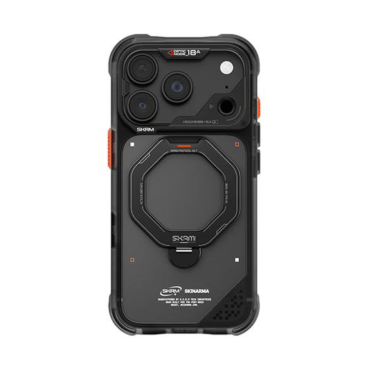 SkinArma iPhone 18 Pro 6.3 Inch (2026) Saturn (Rotating Kick-Stand) - Black
