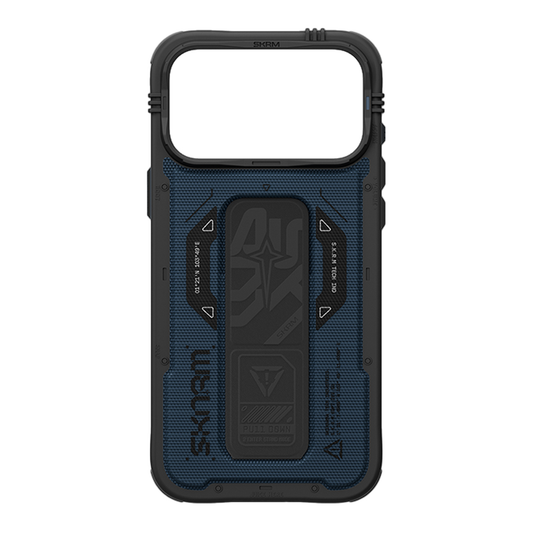 SkinArma iPhone 18 Pro Max 6.9 Inch (2026) Phantom (PU Grip-Stand) - Blue
