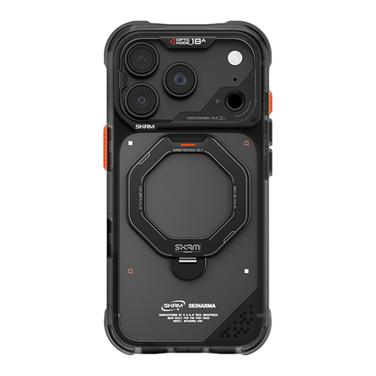 SkinArma iPhone 18 Pro Max 6.9 Inch (2026) Saturn (Rotating Kick-Stand) - Black