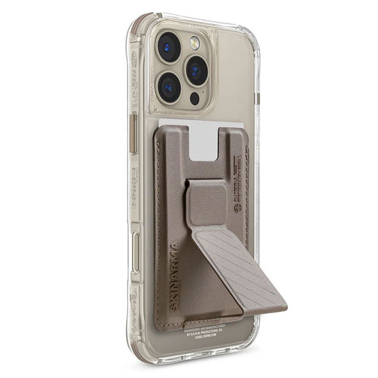 Skinarma Bundle Saido Kado Mag-Charge Card Holder + Saido Magsafe Case For iPhone 16 Pro Max - Champagne