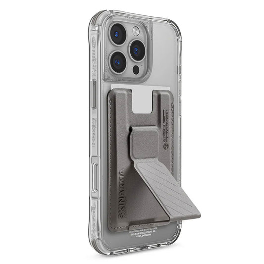 Skinarma Bundle Saido Kado Mag-Charge Card Holder + Saido Magsafe Case For iPhone 16 Pro Max - Titanium