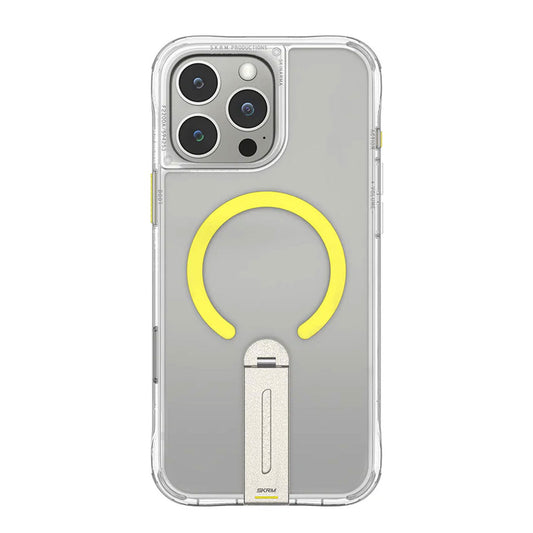 Skinarma Helix Magsafe Case With 360 Rotating Stand For iPhone 16 Pro - Clear