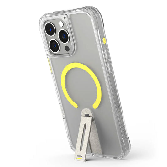 Skinarma Helix Magsafe Case With 360 Rotating Stand For iPhone 16 Pro Max - Clear