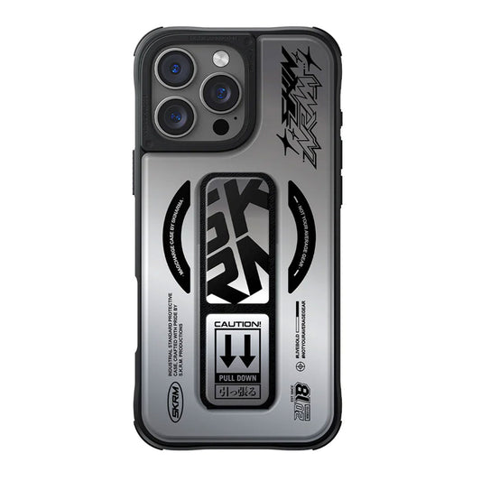Skinarma Kira Kobai Magsafe Case With Grip Stand For iPhone 16 Pro Max - Chrome