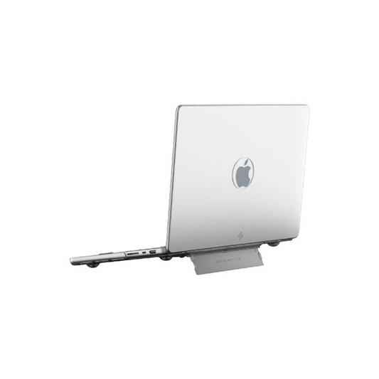Smartix Premium Matte Transparent Shell With Stand For MacBook Air 13.6 Inch - White