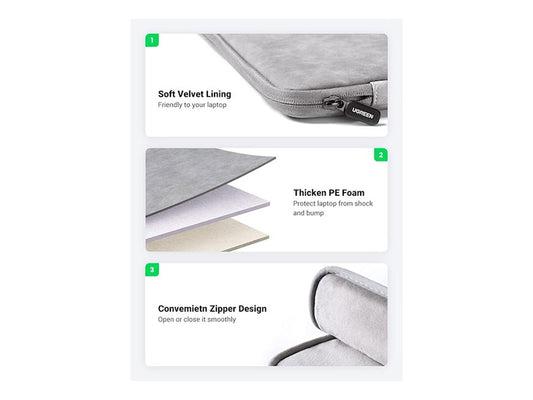 UGREEN Laptop Sleeve 14''-14.9'' Gray LP187