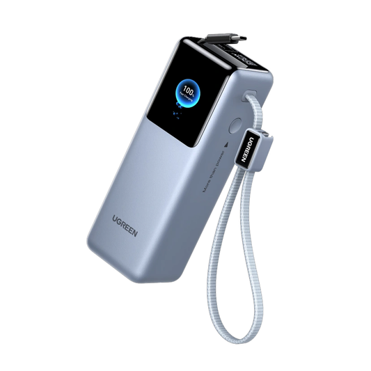 UGREEN 25000mAh - 200W Nexode Pro Power Bank with 35cm Braided Cable + 65cm Retractable Cable