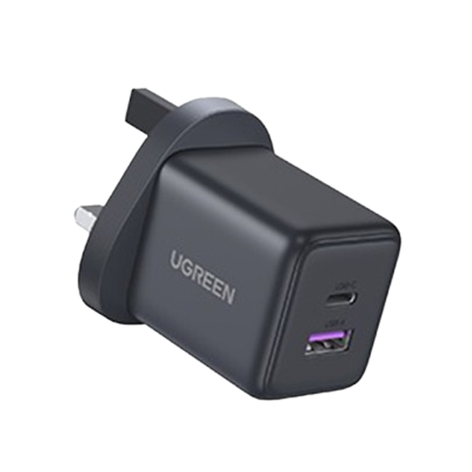 UGREEN 30W 2-Port GaN Fast Charger - Space Grey (UK)