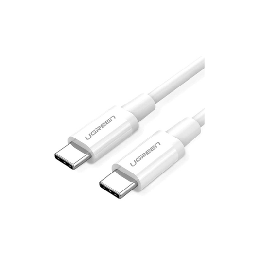 يوجرين كابل يو إس بي 2.0 من نوع سي إلى سي بطول 1.5 متر بغطاء ABS – أبيض