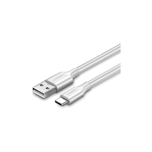 UGREEN USB-A 2.0 to USB-C Cable Nickel Plating 1.5m - White