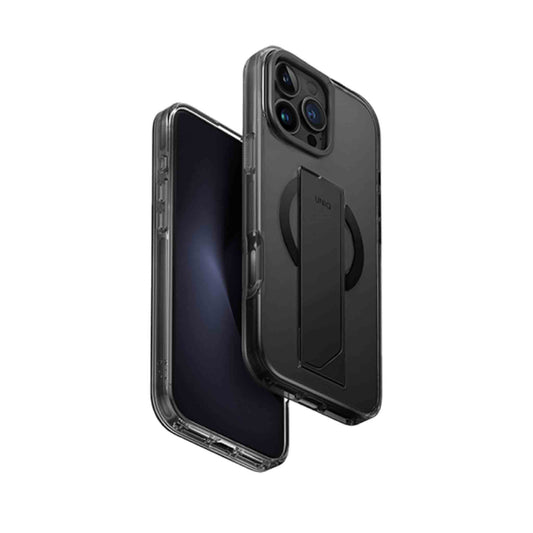 UNIQ Hybrid Heldro Max Magsafe With Camera Stand Case For iPhone 16 Pro - Vapour Smoke