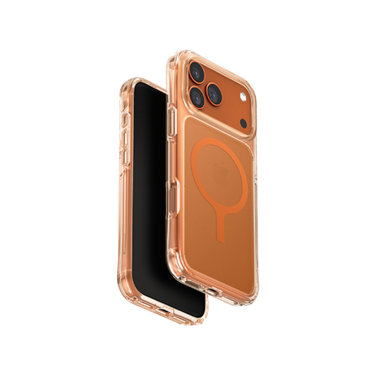 UNIQ Hybrid Case iPhone 17 Pro Max (2025) 6.9 Magclick Charging Lifepro Xtreme (Af) - Frost Clear/Volt Orange