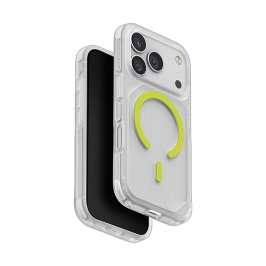 Uniq Hybrid Combat Active MagSafe Case for iPhone 17 Pro Max - Frost Clear / Lume Light