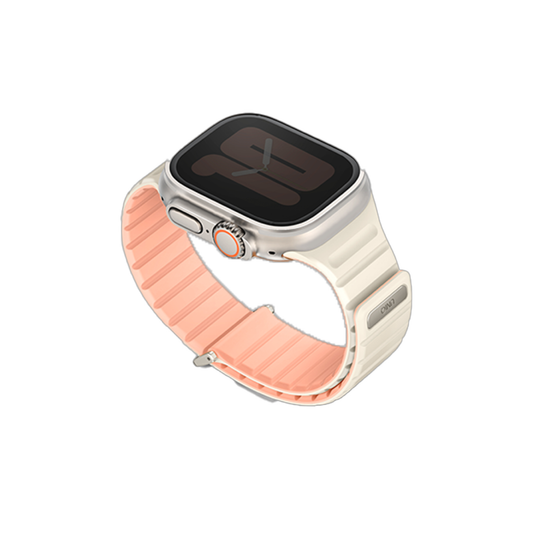Uniq Revix Evo Reversible Strap For Apple Watch 49/45/44/42mm - Crepe Pink / Ivory