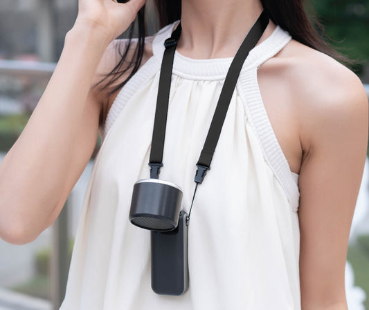 سيا مروحة تبريد باردة محمولة عالية السرعة قابلة لإعادة الشحن بقوة 3600 مللي أمبير/ساعة - أسود