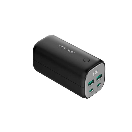 راف بور بانك ميني 14000 مللي أمبير - 3 منافذ - أسود