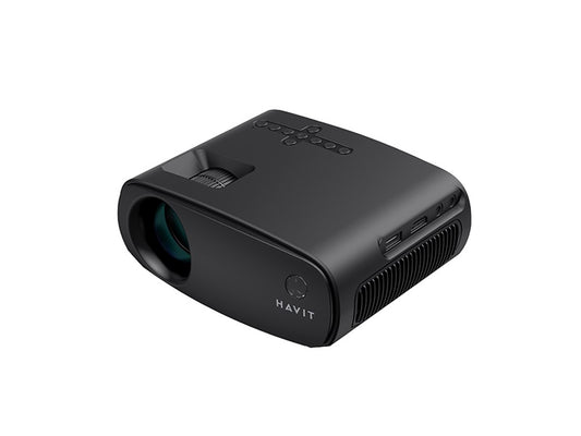 Havit PJ207 WiFi Portable Projector, 1100 Lumens, 720p - Black