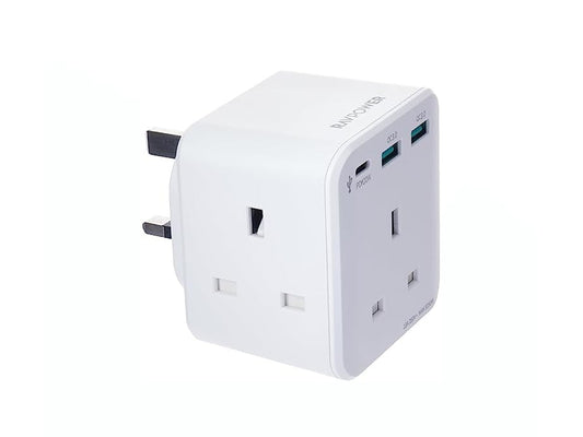 RAVPower RP-PC1037 PD 20W wall charger White UK Version with 3 AC plug