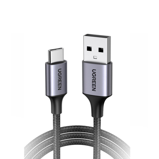 UGREEN USB-A 2.0 to USB-C Cable Nickel Plating Aluminum Braid 1.5m (Black)