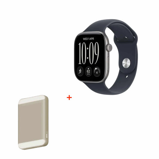 Apple Watch Series 12 GPS 46mm Space Grey Aluminium Case with Navy Blue Sport Band - M/L-Middle East