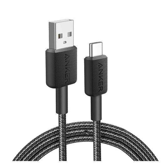 Anker 322 USB-A to USB-C Cable - Braided 0.9m/3ft - Black