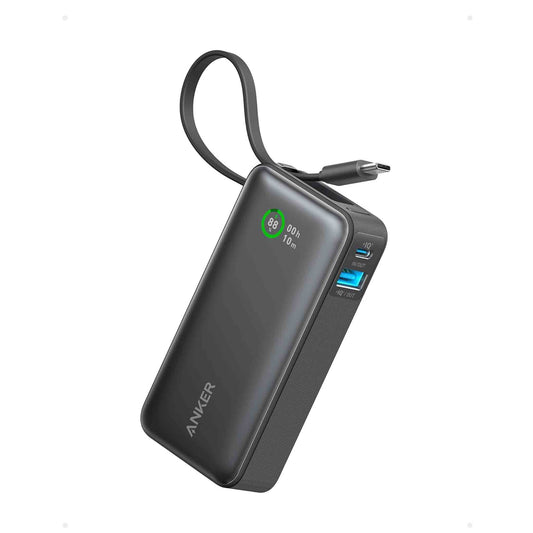 Anker Nano Power Bank (30W, Built-In USB-C Cable) 10000 PD - Black