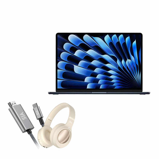 أبل ماك بوك إير، معالج M4 - شاشة 13 بوصة - معالج مركزي 10 أنوية ومعالج رسوميات 8 أنوية - ذاكرة وصول عشوائي 16 جيجابايت - قرص صلب SSD بسعة 256 جيجابايت - أسود