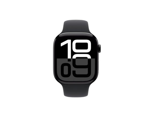 Apple Watch Series 10 GPS 42mm Jet Black Aluminium Case with Black Sport Band - M/L