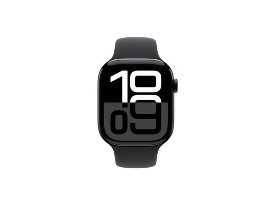 Apple Watch Series 10 GPS 42mm Jet Black Aluminium Case with Black Sport Band - S/M