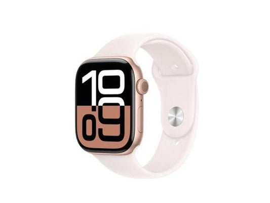 Apple Watch Series 10 GPS 42mm Rose Gold Aluminium Case with Light Blush Sport Band - M/L