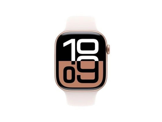 Apple Watch Series 10 GPS 42mm Rose Gold Aluminium Case with Light Blush Sport Band - M/L