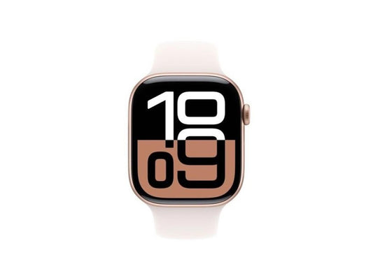 Apple Watch Series 10 GPS 42mm Rose Gold Aluminium Case with Light Blush Sport Band - S/M