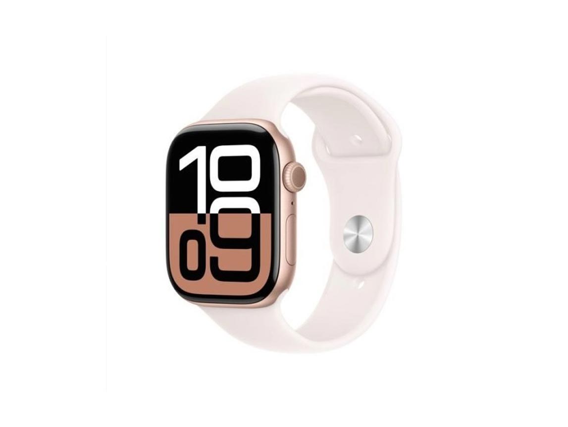 Apple Watch Series 10 GPS 42mm Rose Gold Aluminium Case with Light Blu Digits Apple Authorized Reseller