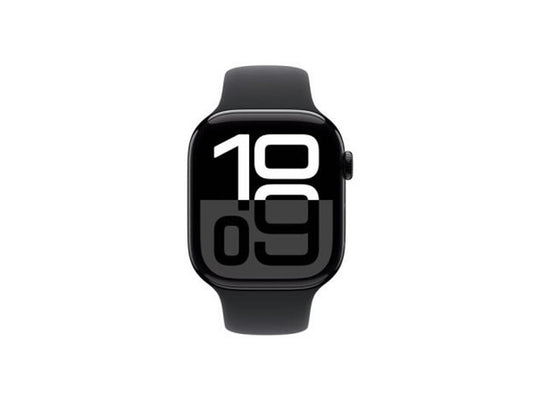 Apple Watch Series 10 GPS 46mm Jet Black Aluminium Case with Black Sport Band - S/M