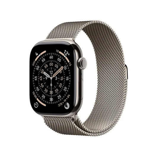 Apple Watch Series 11 GPS + Cellular 42mm Natural Titanium Case With Natural Milanese Loop