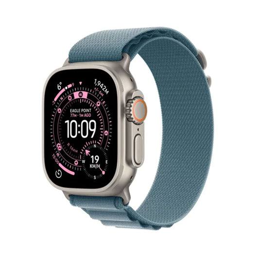 Apple Watch Ultra 3 GPS + Cellular 49mm Natural Titanium Case With Light Blue Alpine Loop - Small