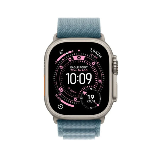Apple Watch Ultra 3 GPS + Cellular 49mm Natural Titanium Case With Light Blue Alpine Loop - Medium