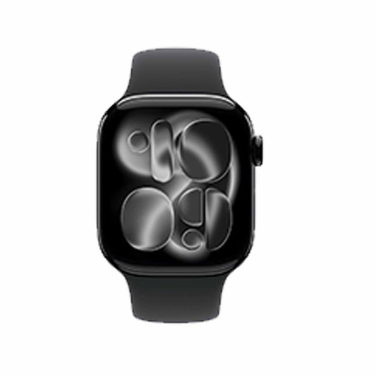 Apple Watch Series 11 GPS 46mm Jet Black Aluminium Case with Black Sport Band - M/L