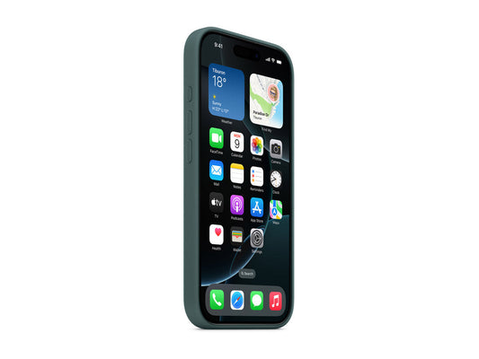 iPhone 16 Pro Silicone Case with MagSafe - Lake Green