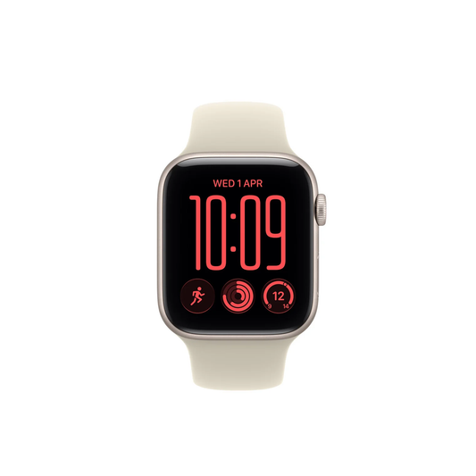 Apple Watch SE 3 GPS 44mm Starlight Aluminium Case With Sand Sport Band - M/L