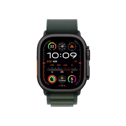 Apple Watch Ultra 2 GPS + Cellular 49mm Titanium Case With Green Alpine Loop – Small