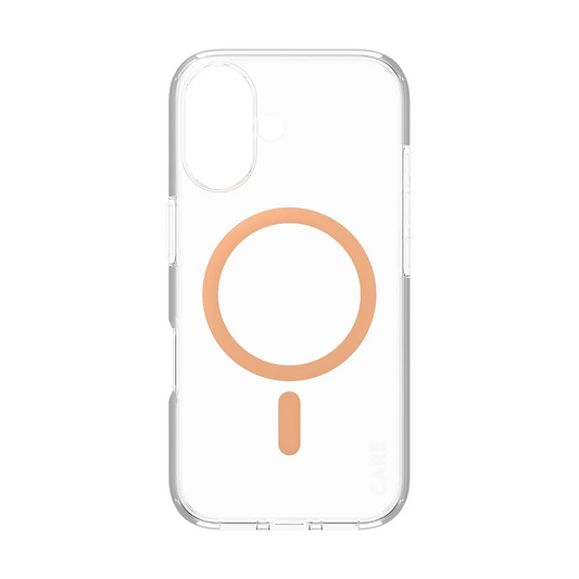 CARE by PanzerGlass® - Case Flagship Peachy MagSafe - 6.1 Inch - iPhone 16 - Transparent