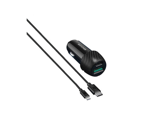 Ravpower RP-VC031 Total 44W Car Chargerr + 1m Combo Black